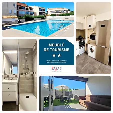 Studio, Terrasse Et Piscine, Proche Centre Et Plages * アグド